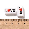 Spray Painted Opaque Acrylic Beads X-OACR-G029-01-3