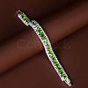Square Alloy Rhinestone Cup Chain Bracelets for Women WG1D83C-10-1
