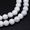 Round Natural Howlite Bead Strands G-F222-14-8mm-2