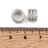 925 Sterling Silver Micro Pave Clear Cubic Zirconia European Beads SE-CBAF1B2-11P-2