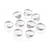 Tarnish Resistant Adjustable 304 Stainless Steel Finger Rings Components STAS-F149-21P-B-1