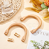 2Pcs Wooden U-shaped Bag Handles FIND-WR0008-22-4
