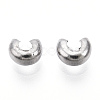 Non-Tarnish 304 Stainless Steel Crimp Beads Covers STAS-S117-011B-2