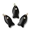 Natural Obsidian Pendants G-A297-01G-09-1