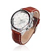 Stainless Steel Leather Wrist Watch WACH-A002-07-2
