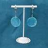 AB Color Plated Capiz Shell Pendants X-SSHEL-T008-01B-5