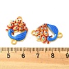 Alloy Royal Blue Enamel Connector Charms FIND-U033-02G-3