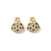 Brass Micro Pave Cubic Zirconia Charms X1-KK-C099-01H-G-1