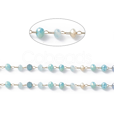 Handmade Glass Beaded Chains CHS-P016-46G-07-1