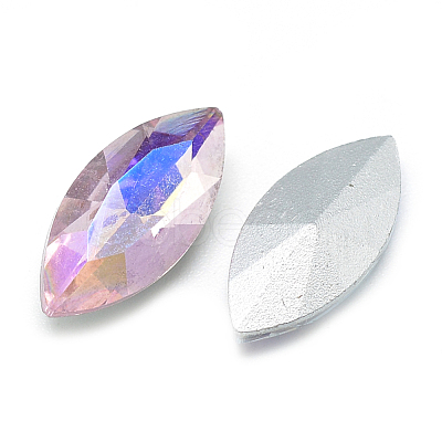 Pointed Back Glass Rhinestone Cabochons RGLA-T020-7x15mm-01-1