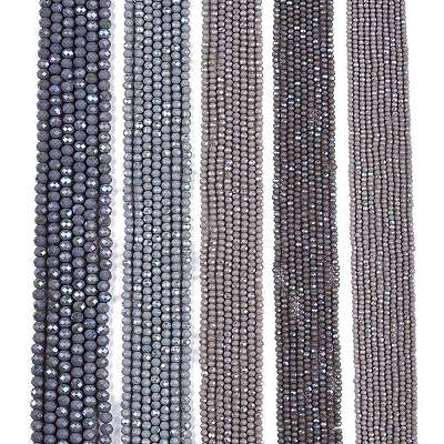 Electroplate Opaque Solid Color Glass Beads Strands EGLA-A044-P1mm-L10-1
