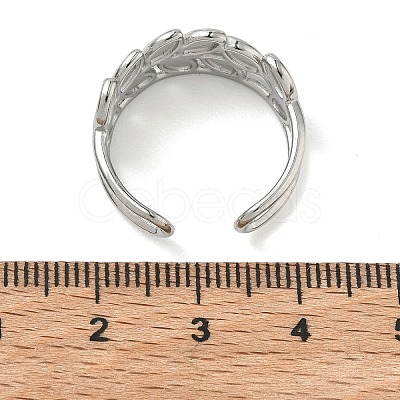 304 Stainless Steel Cuff Open Rings for Women RJEW-L341-02C-P-1