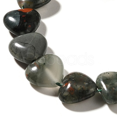 Natural African Bloodstone Beads Strands G-R190-10mm-56-1