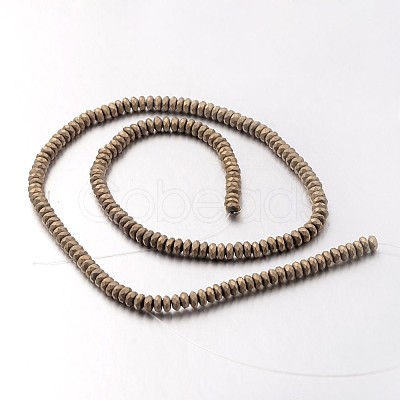 Electroplate Non-magnetic Synthetic Hematite Bead Strands G-F300-48A-F06-1