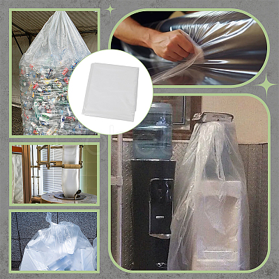10Pcs Rectangle Dustproof PE Film Storage Bags ABAG-GO0001-21-1