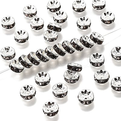 Brass Grade A Rhinestone Spacer Beads RB-A014-Z8mm-12S-1