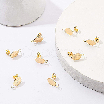 Brass Stud Earring Findings KK-BC0006-63G-1