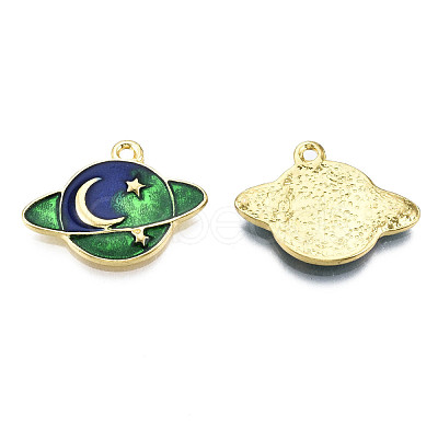 Alloy Enamel Pendants PALLOY-T075-70G-RS-1