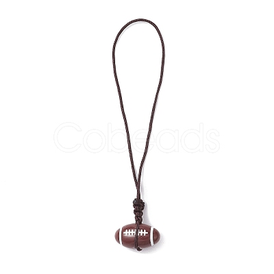 Sports Ball Theme Opaque Acrylic Pendant Decorations HJEW-JM01318-1