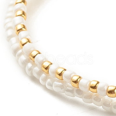 2Pcs Glass Seed Beaded Stretch Bracelets Set BJEW-JB08088-03-1