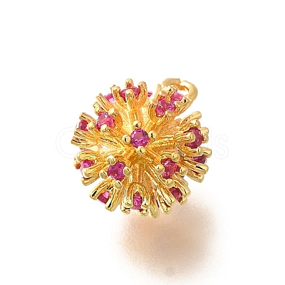 Brass Micro Pave Cubic Zirconia Beads KK-M312-20G-1