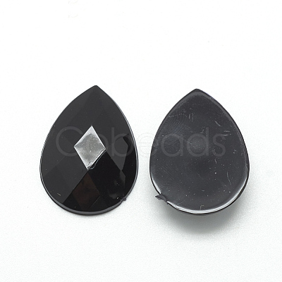 Acrylic Rhinestone Flat Back Cabochons X-GACR-Q010-10x14-14-1