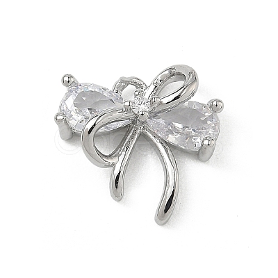 Brass Micro Pave Cubic Zirconia Charms KK-A300-01P-06-1