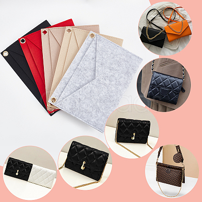 5Pcs 5 Style Wool Felt Purse Organizer Insert FIND-WR0005-81-1