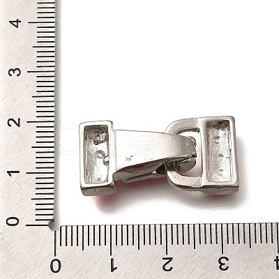 Brass Enamel Fold Over Clasps KK-M313-40P-02-1