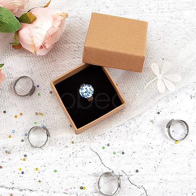 Adjustable 304 Stainless Steel Finger Rings Components STAS-PH0019-20P-1