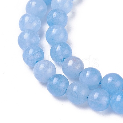 Natural White Jade Beads Strands G-I222-6mm-02-1
