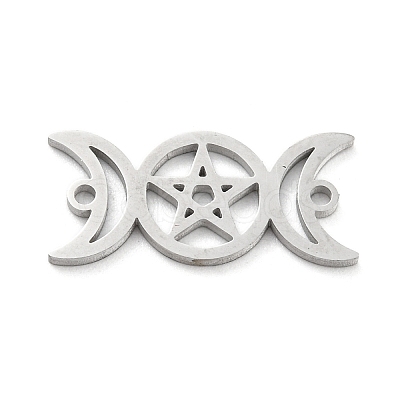 Tarnish Resistant 304 Stainless Steel Hollow Connector Charms STAS-P332-01P-1