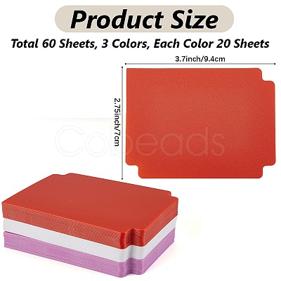 60 Sheets 3 Colors Plastic Playing Board Game Card Separator FIND-CP0002-77C-1
