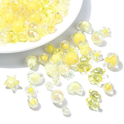 120Pcs 12 Styles Mixed Styles Acrylic Beads MACR-YW0003-05J-1
