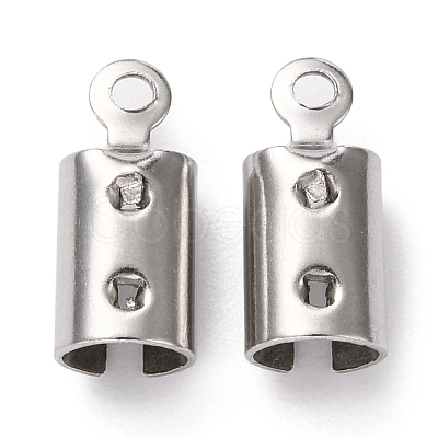 Non-Tarnish 304 Stainless Steel Cord Ends X-STAS-H124-11P-1