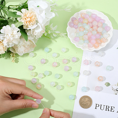 200Pcs Luminous Acrylic Beads OACR-PA0001-16-1