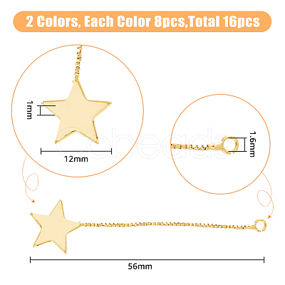 16Pcs 2 Colors Brass Big Pendants KK-FH0005-60-1