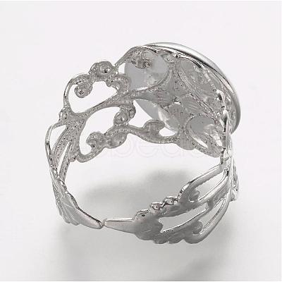 Cuff Brass Filigree Ring Setting KKC-G002-34S-1