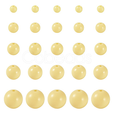 100Pcs 5 Styles Opaque Acrylic Beads MACR-TADJ0001-12D-1