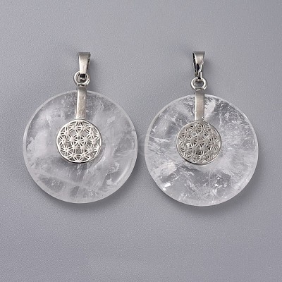 Natural Quartz Crystal Pendants G-F640-C01-1