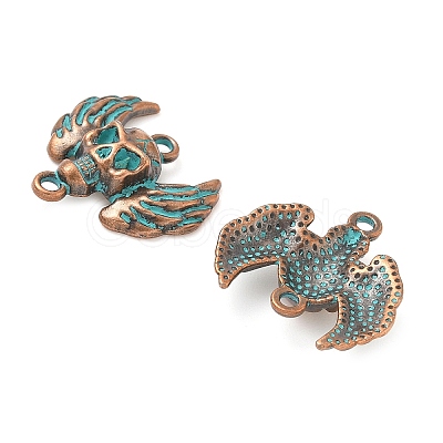 Halloween Alloy Bat Links Connector Charms PALLOY-D313-02-1