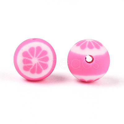 Fruits Theme Handmade Polymer Clay Beads CLAY-T022-04C-1
