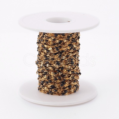 Ion Plating(IP) Handmade 304 Stainless Steel Chains CHS-G003-02G-09-1