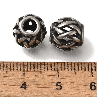 304 Stainless Steel European Beads STAS-D191-09A-AS-1