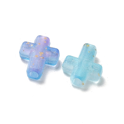 Gradient Color Transparent Acrylic Beads OACR-M023-03G-1