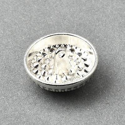 1-Hole Alloy Rhinestone Buttons BUTT-WH0020-69S-1