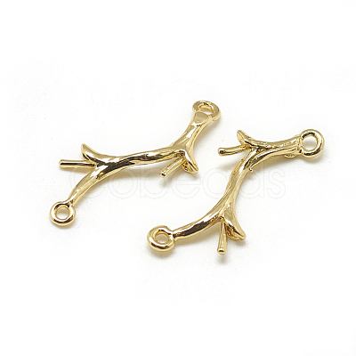 Brass Peg Bails Pendants KK-T032-144G-1