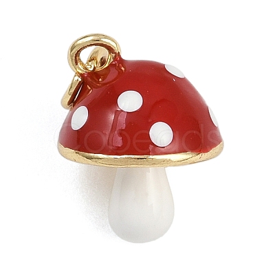 Brass Enamel Pendants KK-Z123-16G-1