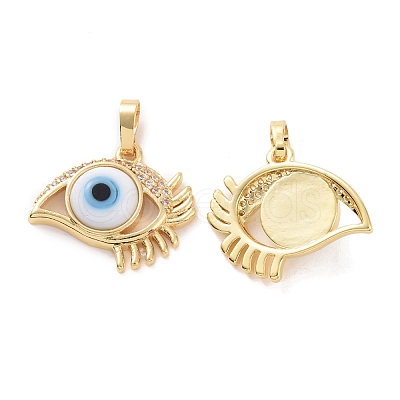 Brass Micro Pave Cubic Zirconia Pendants ZIRC-F136-09G-03-1