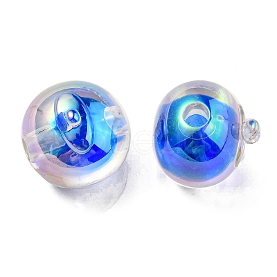 UV Plating Rainbow Iridescent Acrylic Beads OACR-A014-02E-1